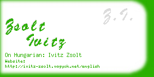 zsolt ivitz business card